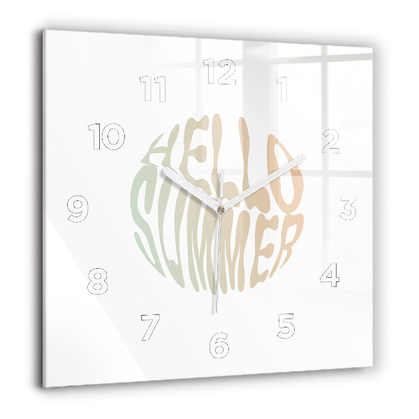 Horloge murale carrée 'Bonjour l''été !'