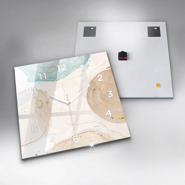 Horloge murale carrée 'Taches d''aquarelle'