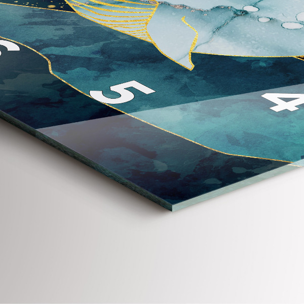 Horloge murale carrée Baleine abstraite