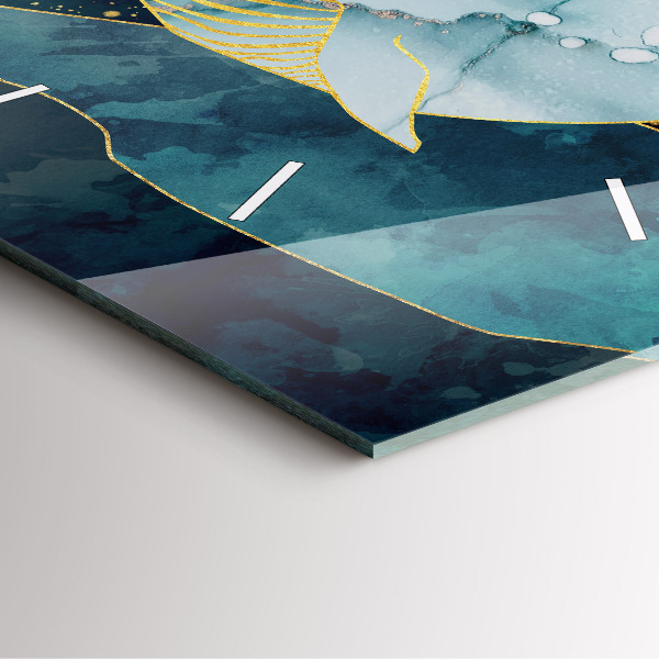 Horloge murale carrée Baleine abstraite