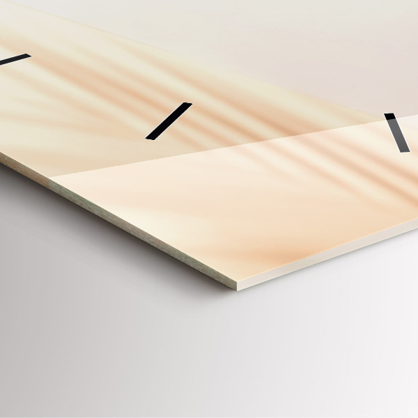 Horloge murale carrée Abstraction crémeuse