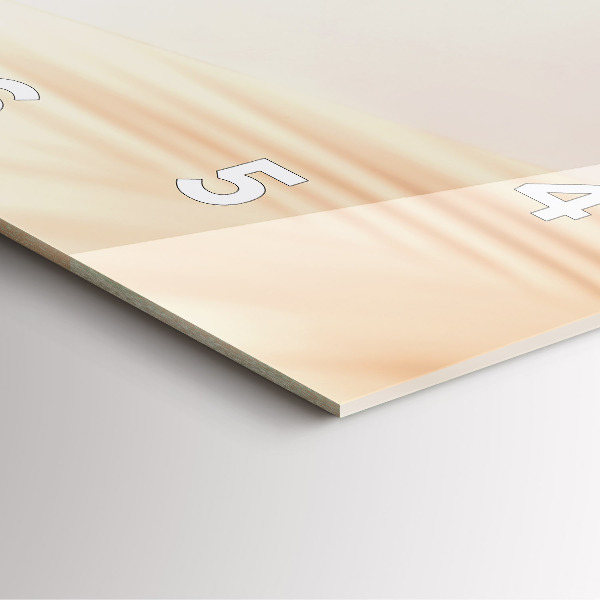 Horloge murale carrée Abstraction crémeuse