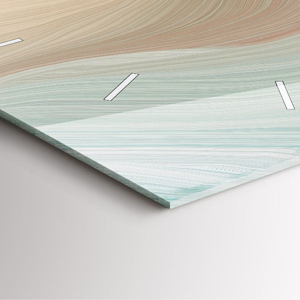 Pendule carrée en verre Abstraction des vagues