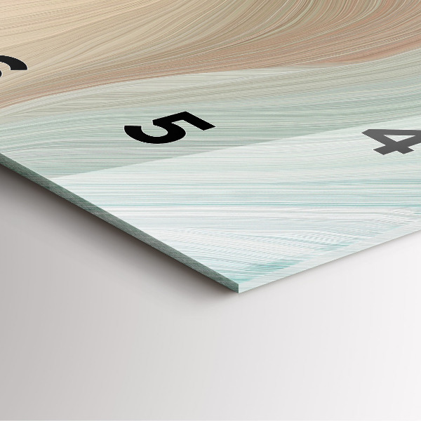 Pendule carrée en verre Abstraction des vagues