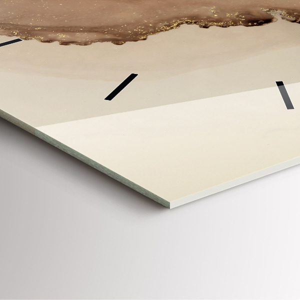 Pendule carrée en verre Art moderne beige