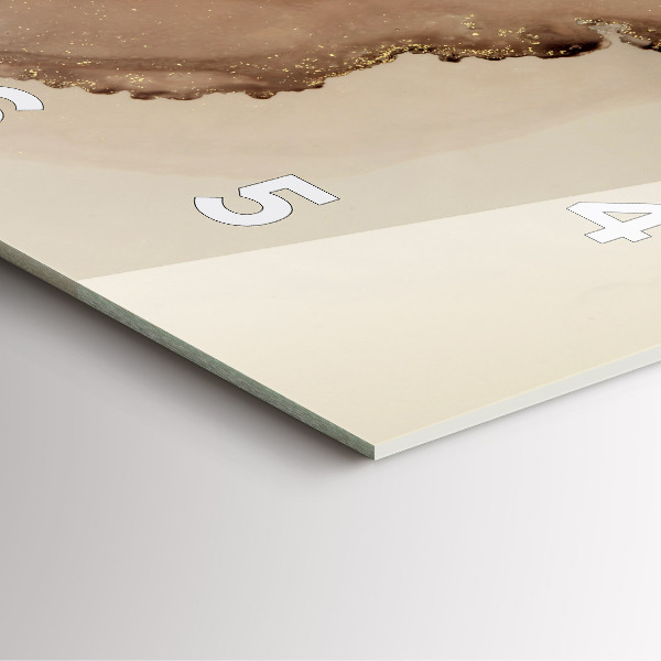 Pendule carrée en verre Art moderne beige