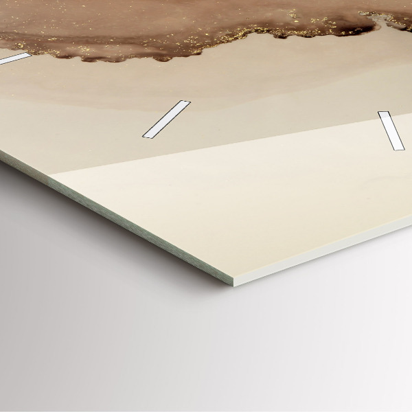 Pendule carrée en verre Art moderne beige