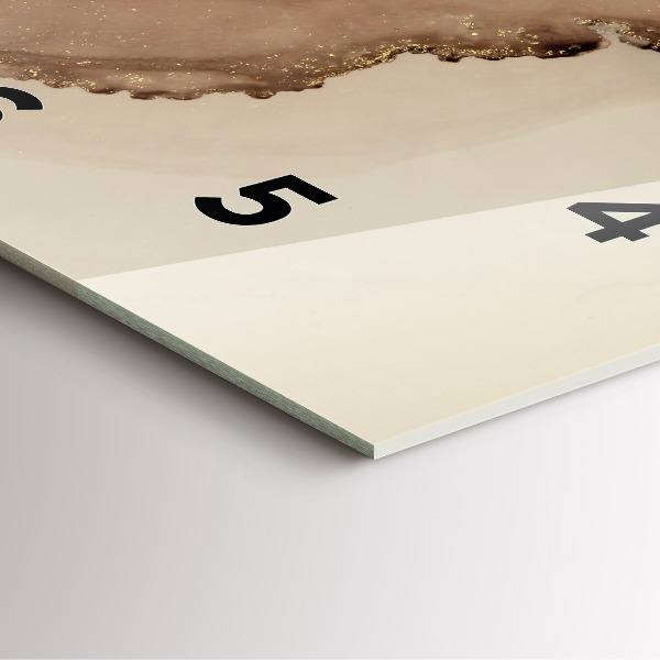 Pendule carrée en verre Art moderne beige