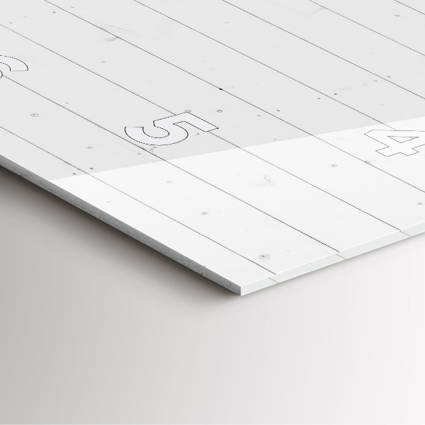 Pendule carrée en verre Motif de panneaux en bois