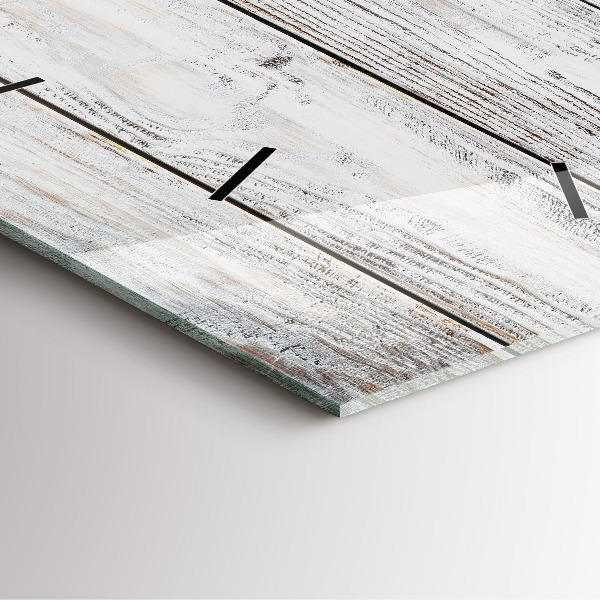 Pendule carrée en verre planches peintes