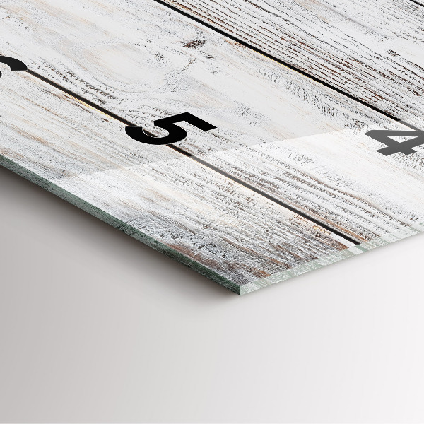 Pendule carrée en verre planches peintes