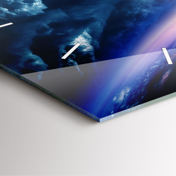 Pendule carrée en verre Grande Galaxie