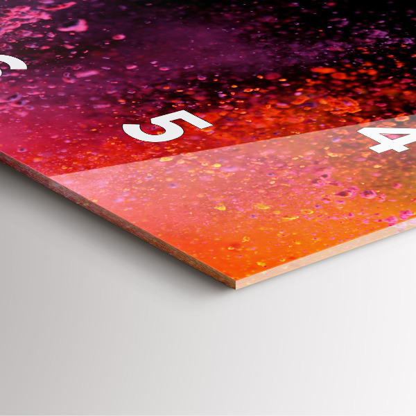 Pendule carrée en verre Explosion de couleurs