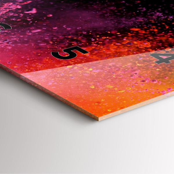 Pendule carrée en verre Explosion de couleurs