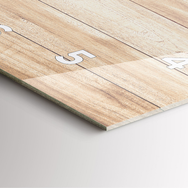 Pendule carrée en verre Texture bois