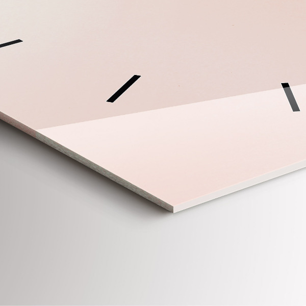 Pendule carrée en verre Feuilles tropicales dorées