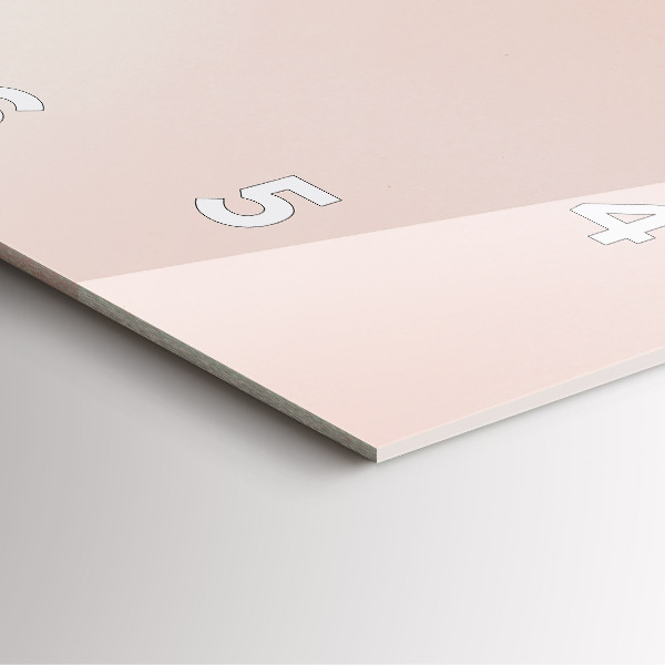 Pendule carrée en verre Feuilles tropicales dorées