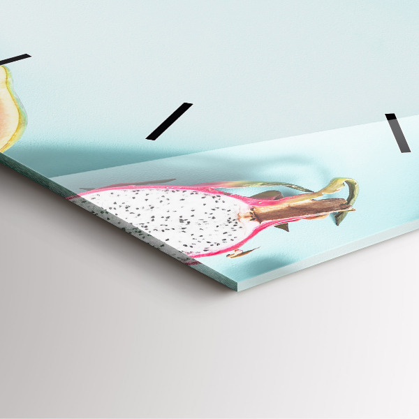 Pendule carrée en verre 'Composition d''été'