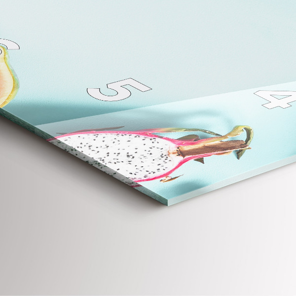 Pendule carrée en verre 'Composition d''été'