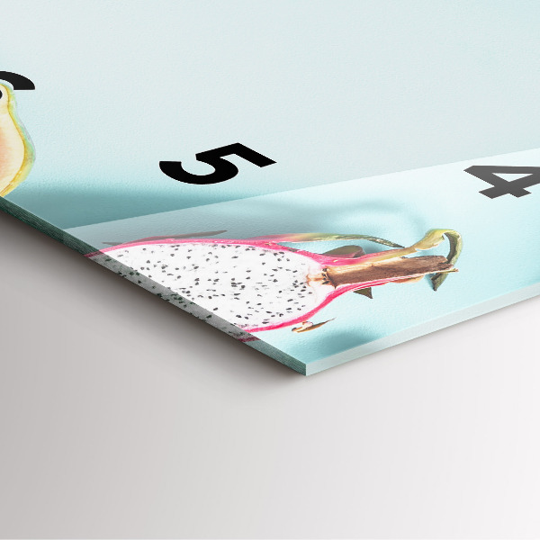 Pendule carrée en verre 'Composition d''été'