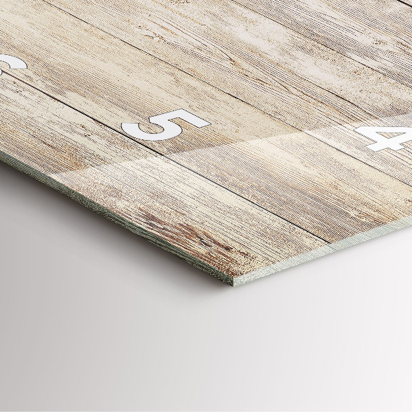 Pendule carrée en verre Panneaux en bois