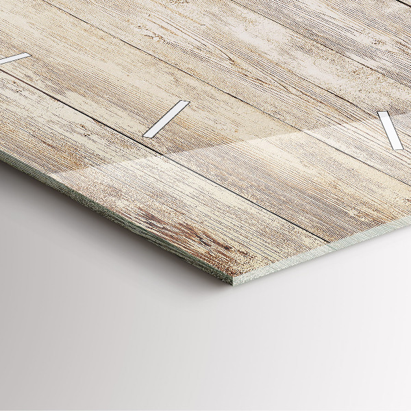 Pendule carrée en verre Panneaux en bois