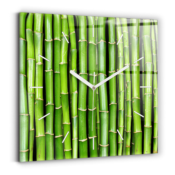 Horloge murale carrée Bambou asiatique