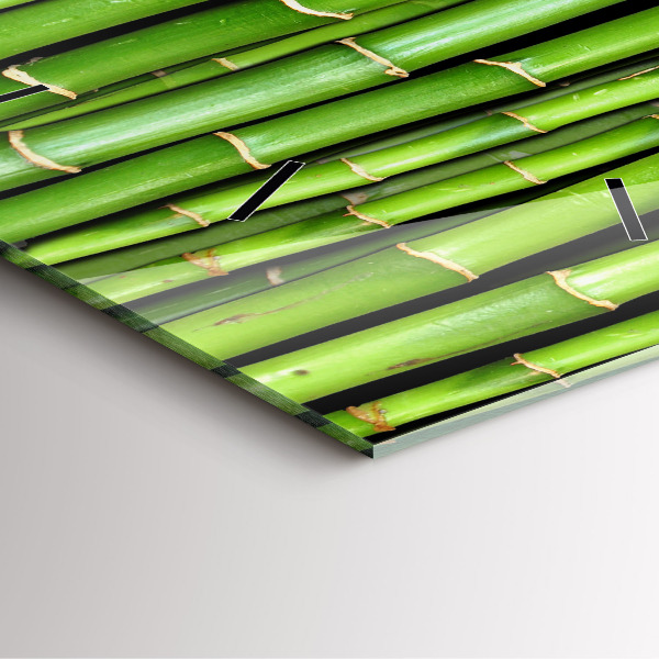 Horloge murale carrée Bambou asiatique