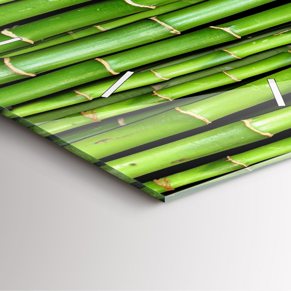 Horloge murale carrée Bambou asiatique