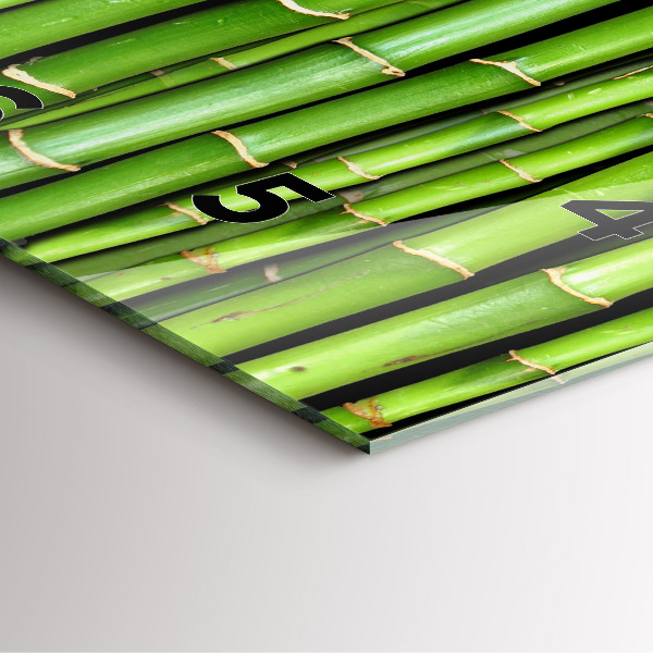 Horloge murale carrée Bambou asiatique