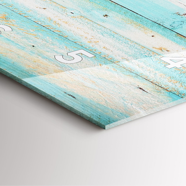 Horloge carrée en verre Tableaux bleus