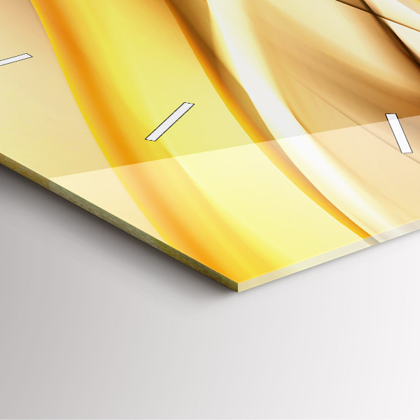 Horloge carrée en verre Vague abstraite