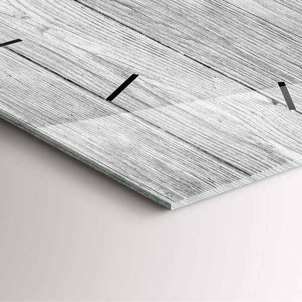 Horloge carrée en verre Panneaux en bois