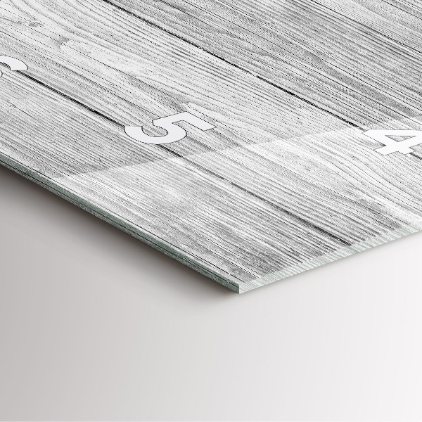 Horloge carrée en verre Panneaux en bois