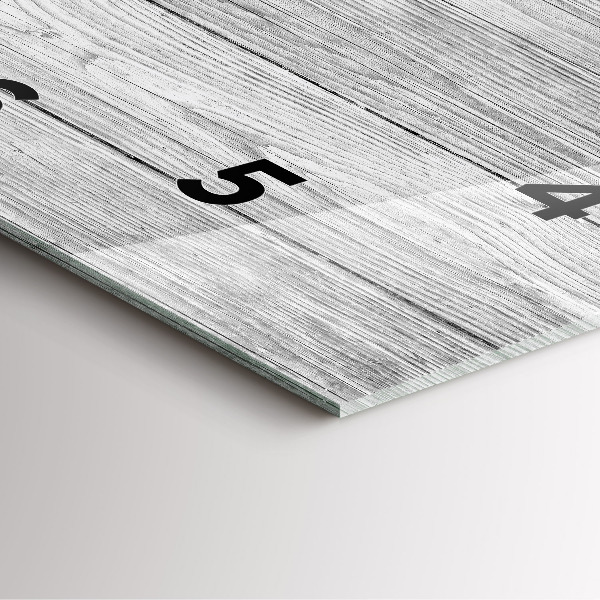 Horloge carrée en verre Panneaux en bois