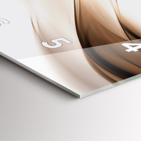 Horloge carrée en verre 'Ligne d''abstraction'