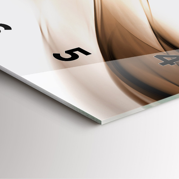 Horloge carrée en verre 'Ligne d''abstraction'