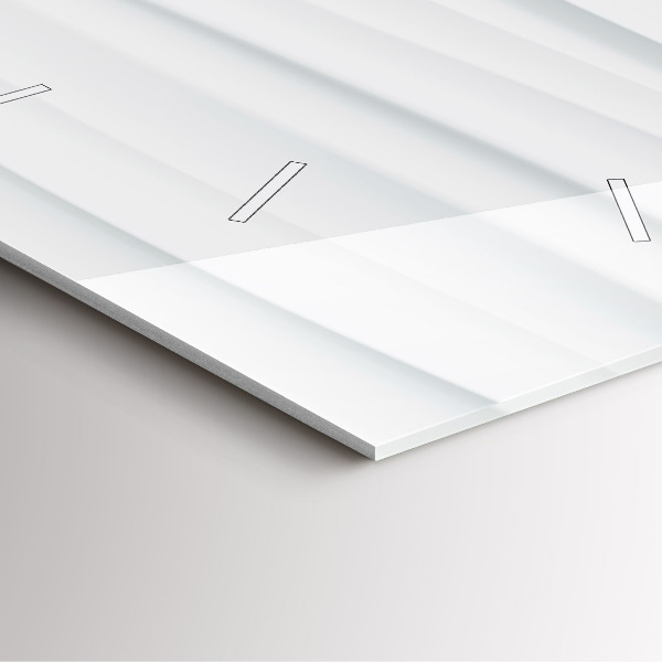 Horloge carrée en verre Texture des vagues