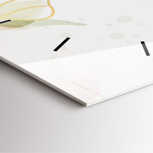 Horloge murale carrée Abstraction pastel