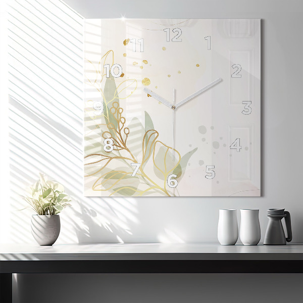 Horloge murale carrée Abstraction pastel