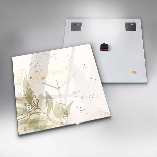 Horloge murale carrée Abstraction pastel