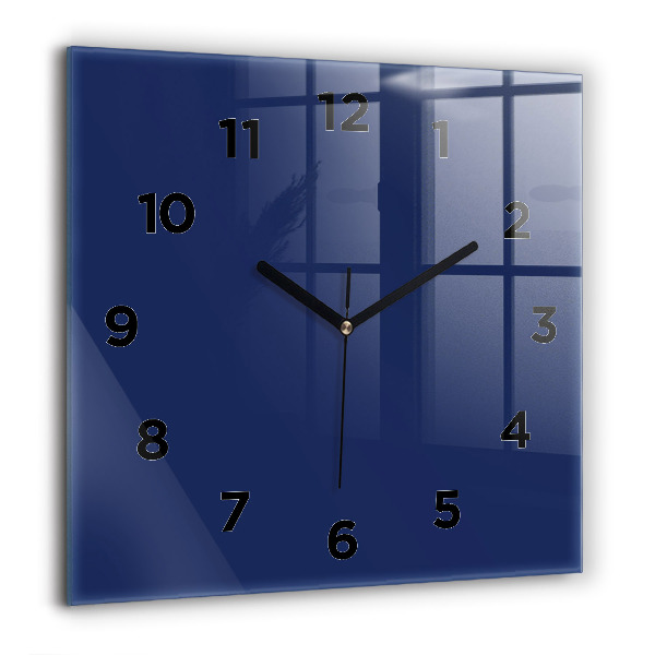 Horloge murale carrée Couleur bleu marine