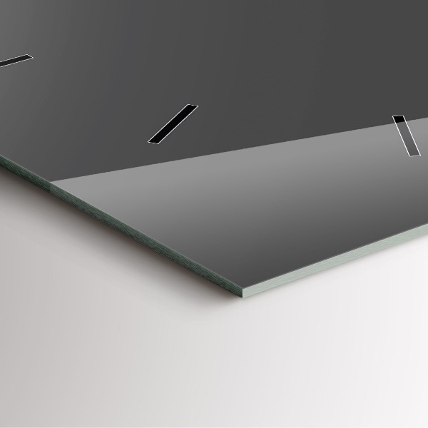 Horloge murale carrée Couleur gris