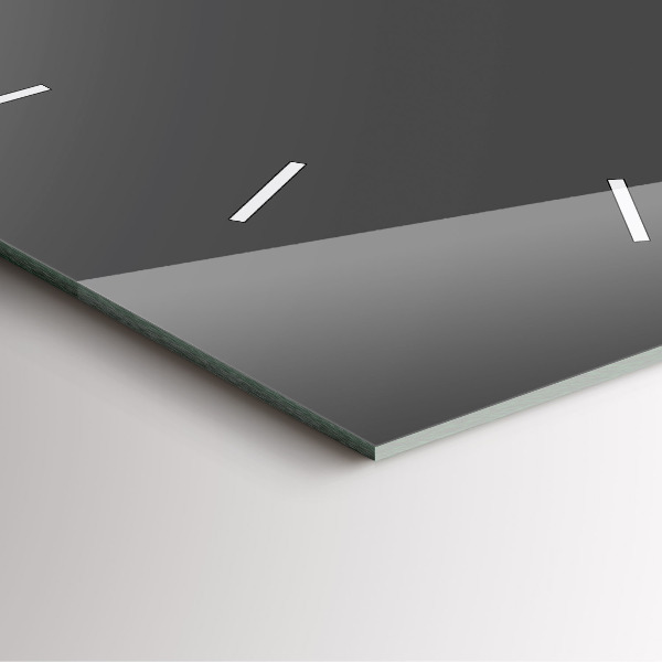 Horloge murale carrée Couleur gris