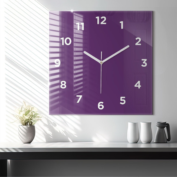 Horloge murale carrée Violet