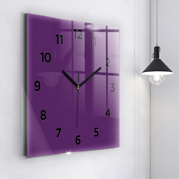 Horloge murale carrée Violet