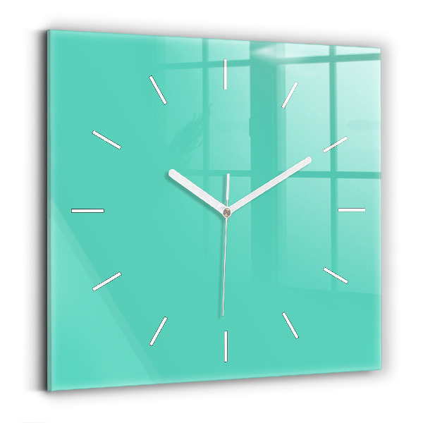 Horloge murale carrée Turquoise