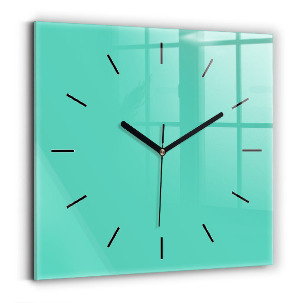 Horloge murale carrée Turquoise