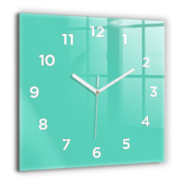 Horloge murale carrée Turquoise