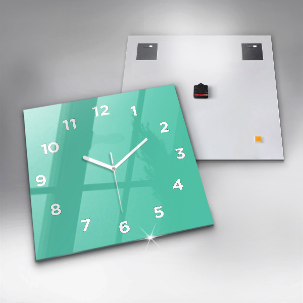 Horloge murale carrée Turquoise
